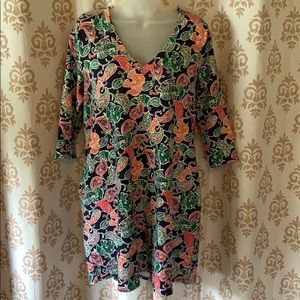 Fantastic Fawn Paisley Elephant print dress L